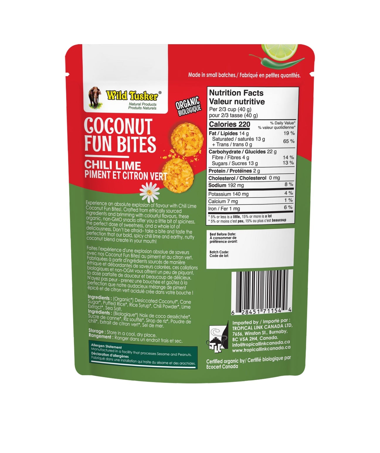 Tusker Organic Coconut Fun Bites – Clean, Vegan Energy Snack