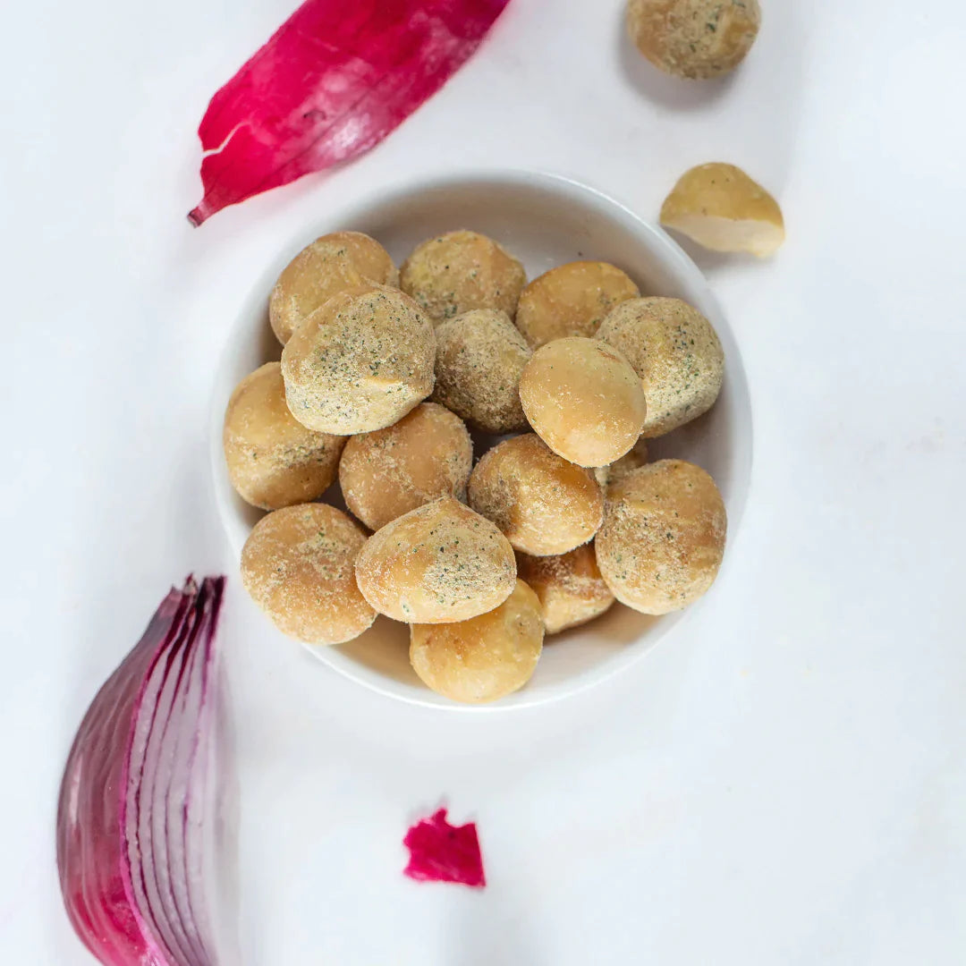 House of Macadamias Dry Roasted Macadamia Nuts – Savoury Onion | 40g or 113g | Keto, Vegan, Low Carb