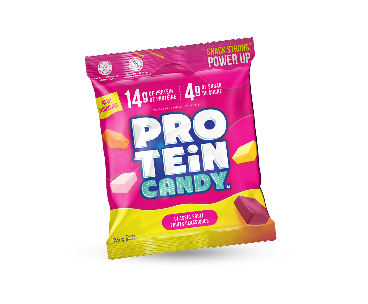 Protein Candy Classic Fruit – High Protein, Low Sugar Chewy Candy Snack (Single Packet)