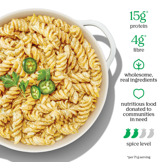 Chickapea One Pot Spiral Jalapeño Cheddar Pasta | Spicy, High Protein, Gluten-Free Meal 198g - Healthily Ever After