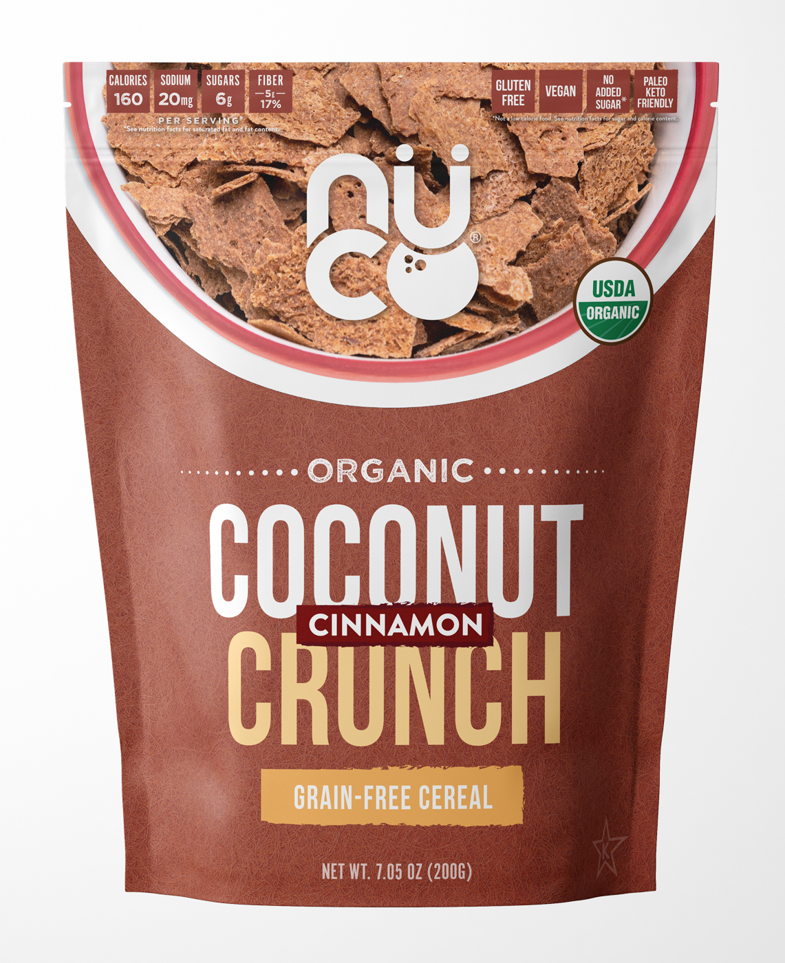 NUCO Coconut Crunch Cereal Cinnamon 200g – Case of 6