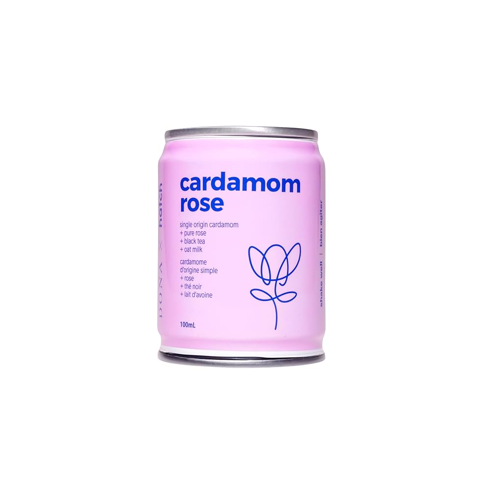 Hatch Cardamom Rose Oat Latte – 100ml | Floral Tea-Inspired Oat Milk Latte | Vegan, Aromatic, Caffeine Light