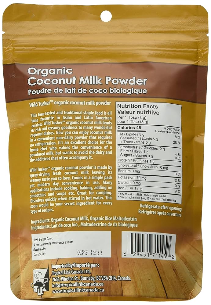 Organic Coconut Milk Powder – Wild Tusker 150g | Dairy-Free Creamer & Cooking Ingredient