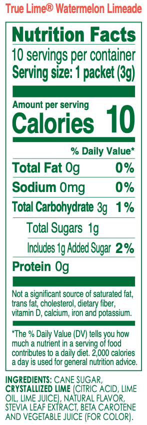True Citrus Watermelon Limeade – Low Sugar Natural Drink Mix