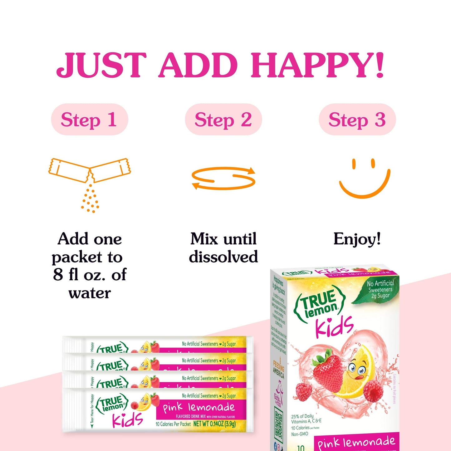 True Citrus Kids Pink Lemonade Mix – Low Sugar, Gluten Free Drink