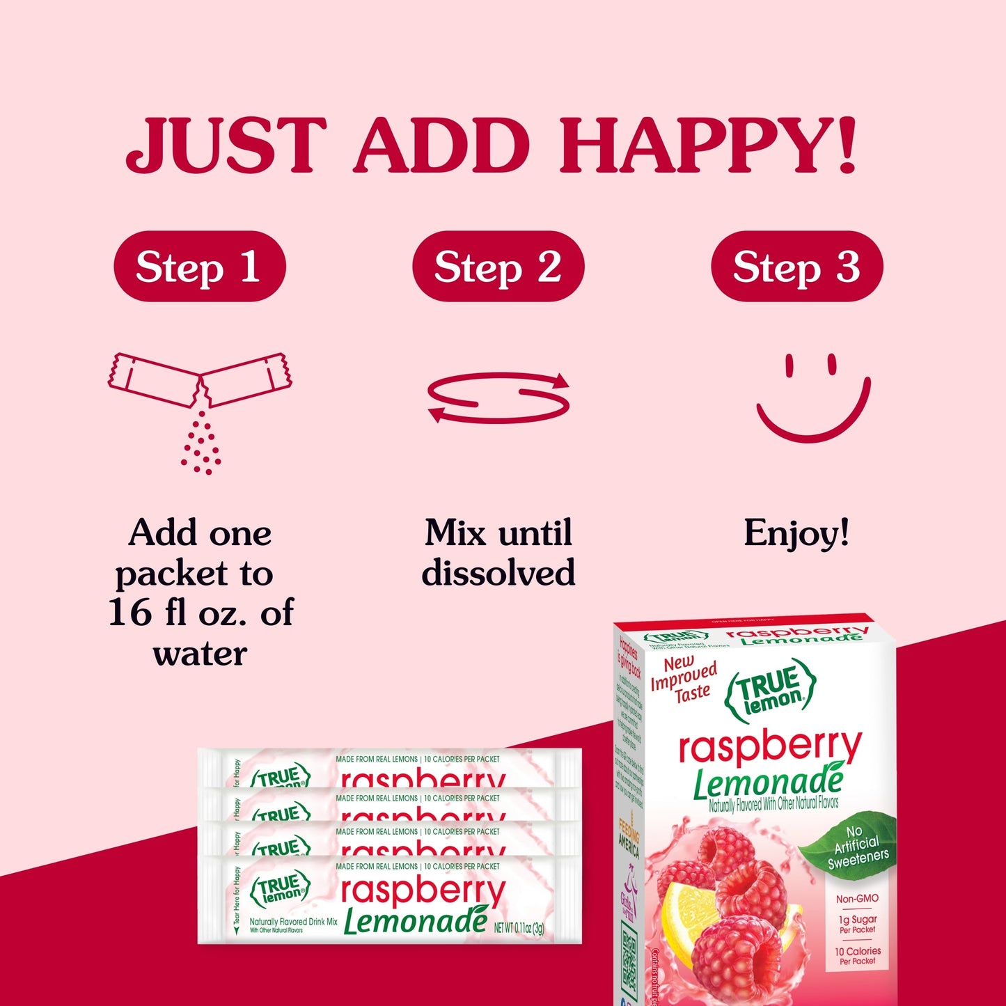 True Citrus Raspberry Lemonade – Low Sugar, Gluten Free Drink