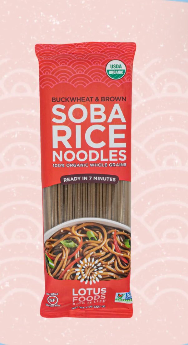 Soba Rice Noodles – Buckwheat & Brown Rice 227g | Gluten-Free, Whole Grain | Ideal for Broths, Stir-Fries & Cold Noodle Salads - Healthily Ever After