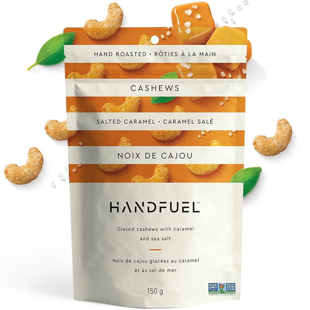 Handfuel Salted Caramel Cashews – Non-GMO, Gluten-Free, Vegan