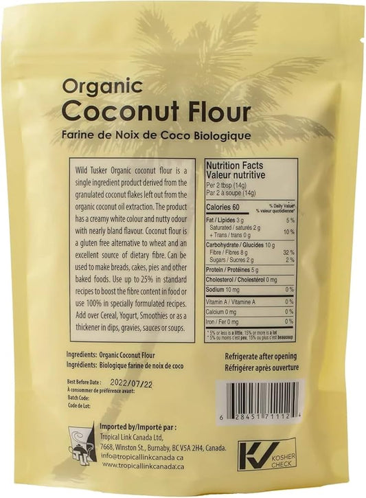 Organic Coconut Flour – Wild Tusker 500g | Gluten-Free, High-Fiber, Low-Carb Flour Alternative - Healthily Ever After