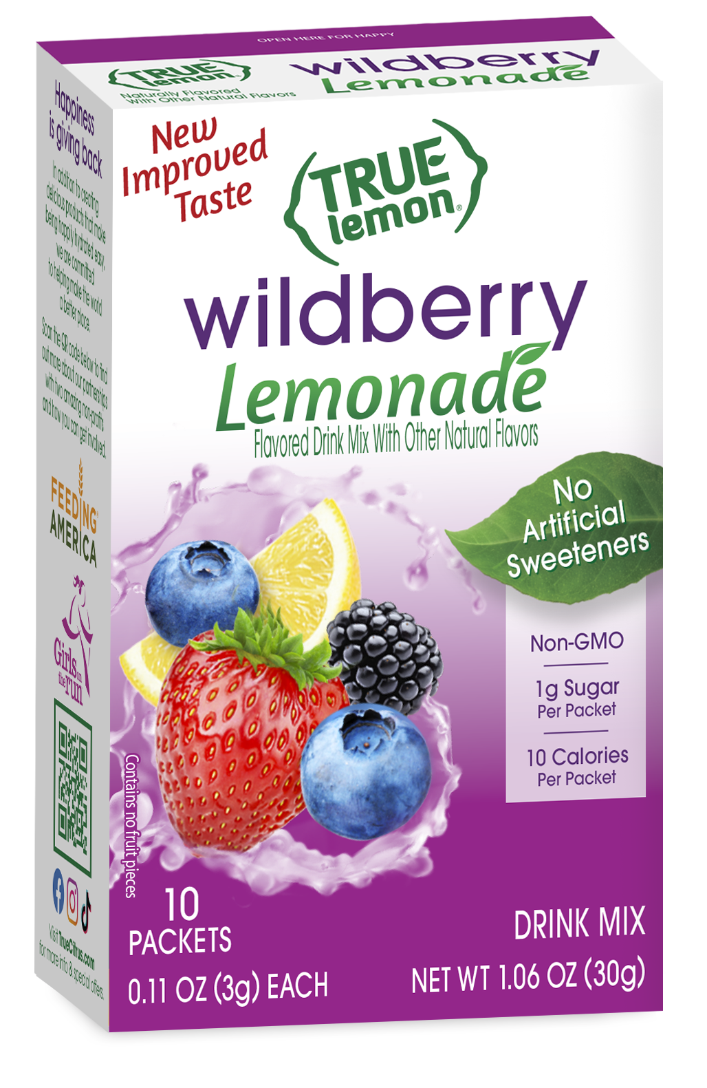 True Citrus Wildberry Lemonade – Low Sugar, Gluten‑Free Drink Mix