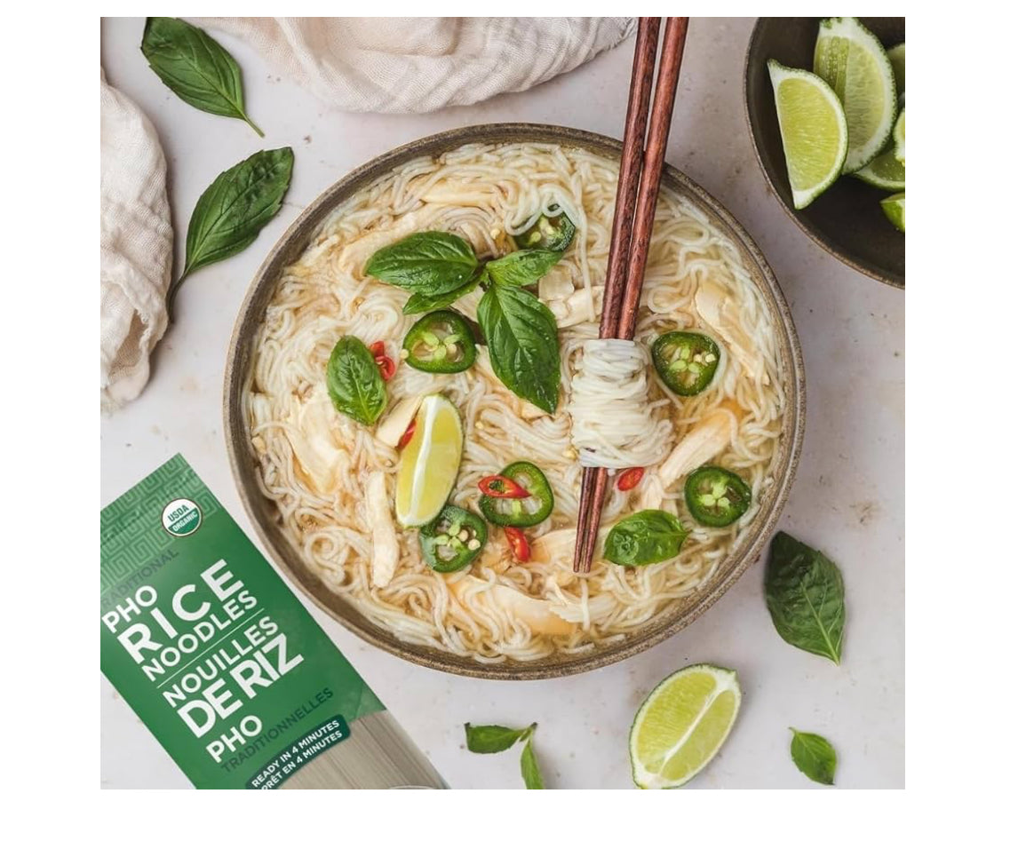 Traditional Pho Rice Noodles – 227g | Gluten-Free, Quick-Cook | Perfect for Broths, Soups & Vietnamese Pho - Healthily Ever After