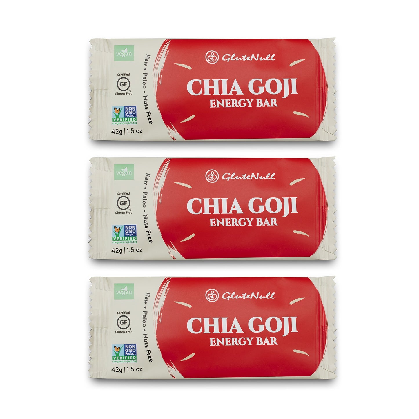 Glutenull Chia Goji Energy Bar 42g – Organic, Vegan, Gluten-Free Superfood Snack