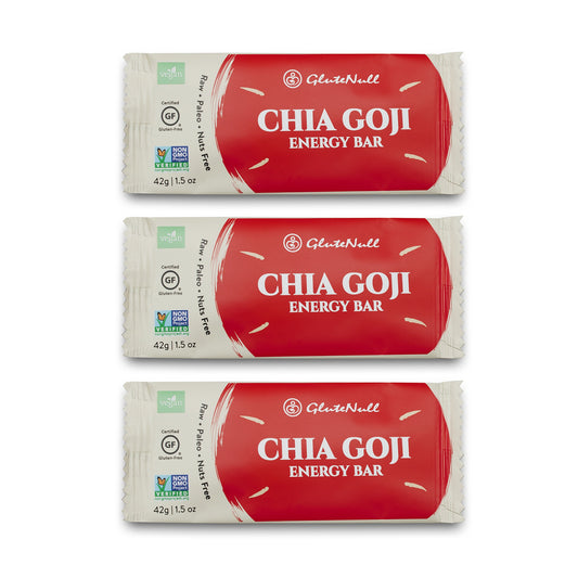 Glutenull Chia Goji Energy Bar 42g – Organic, Vegan, Gluten-Free Superfood Snack - Healthily Ever After