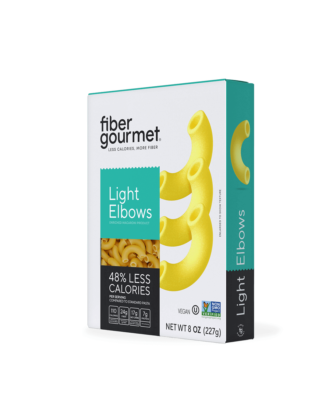Fiber Gourmet Light Pasta Elbows – High Fiber, Low Calorie, Gut-Friendly Pasta (228g)