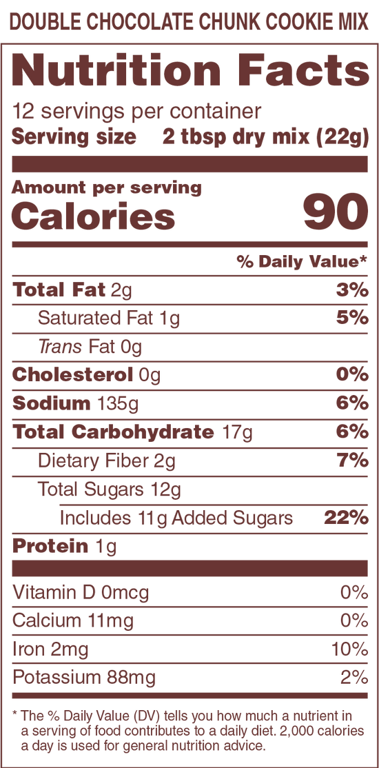 Autumn Sons Double Chocolate Chunk Cookie Mix | Gluten-Free, Vegan, Non-GMO, Nut-Free | 265g