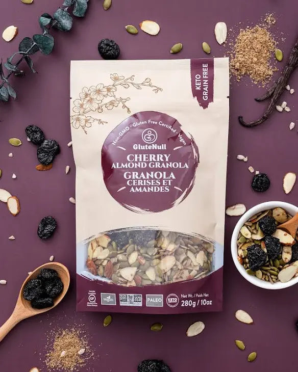 Glutenull Keto Granola – Cherry Almond (280g) | Low-Carb, Gluten-Free & Vegan