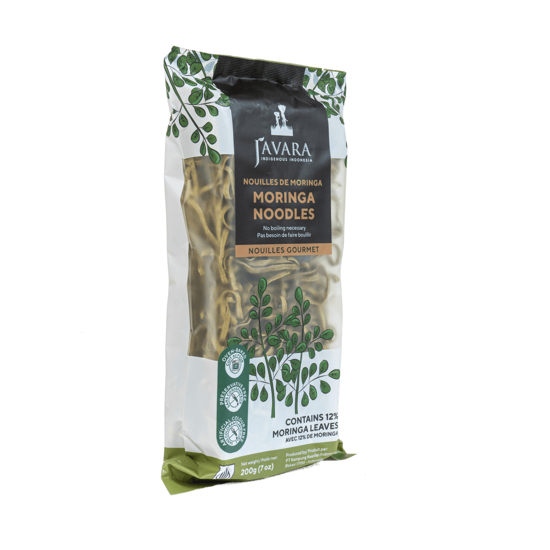 Javara Gourmet Veggie Noodles – Moringa | 200g | Plant-Based, Non-GMO, High Fibre, Superfood Noodles