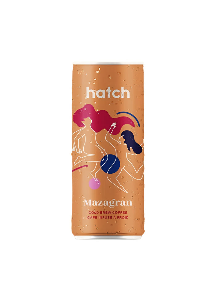 Hatch Cold Brew Carbonated Coffee – Mazagran 220ml | Nitro Coffee with Coffee-Lemonade Blend | Vegan, Low Sugar, On-the-Go Refreshment