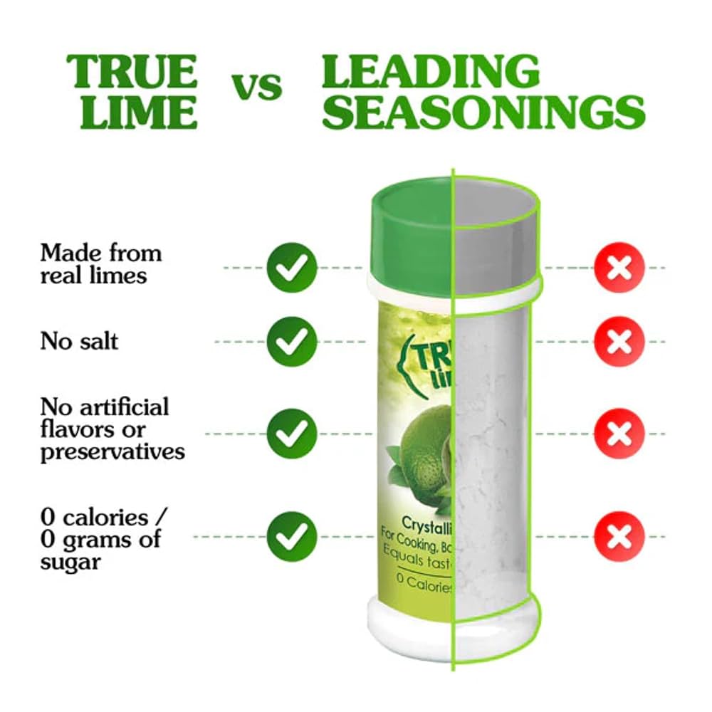 True Citrus Shaker – True Lime 65g | Real Lime Seasoning, Gluten Free, Vegan, Zero Calories
