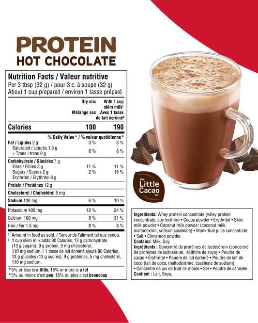 Little Cacao Protein Hot Choc Milk Chocolate 320g – Case of 6