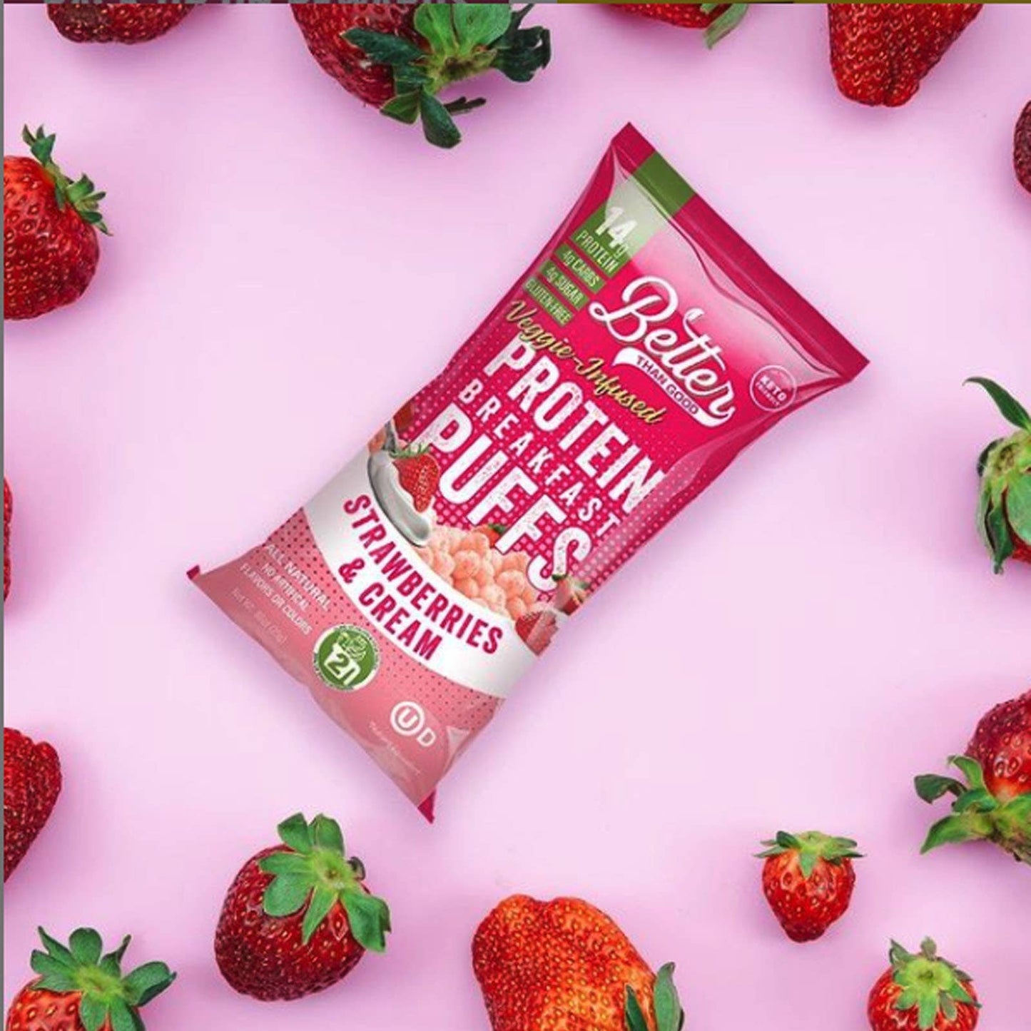 BTG Keto Protein Puffs - Strawberries & Cream