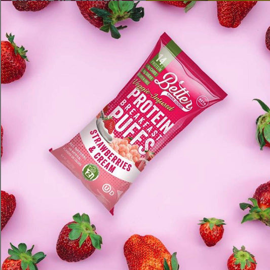 BTG Keto Protein Puffs - Strawberries & Cream - Healthily Ever After