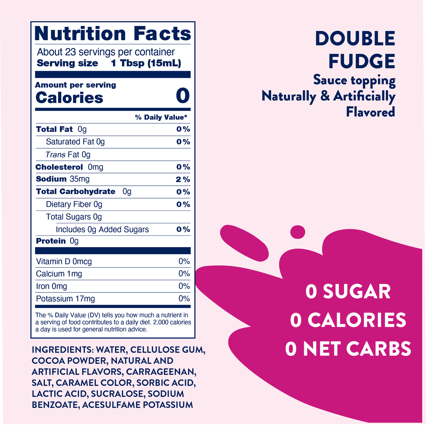 Sugar Free Double Fudge Sauce.