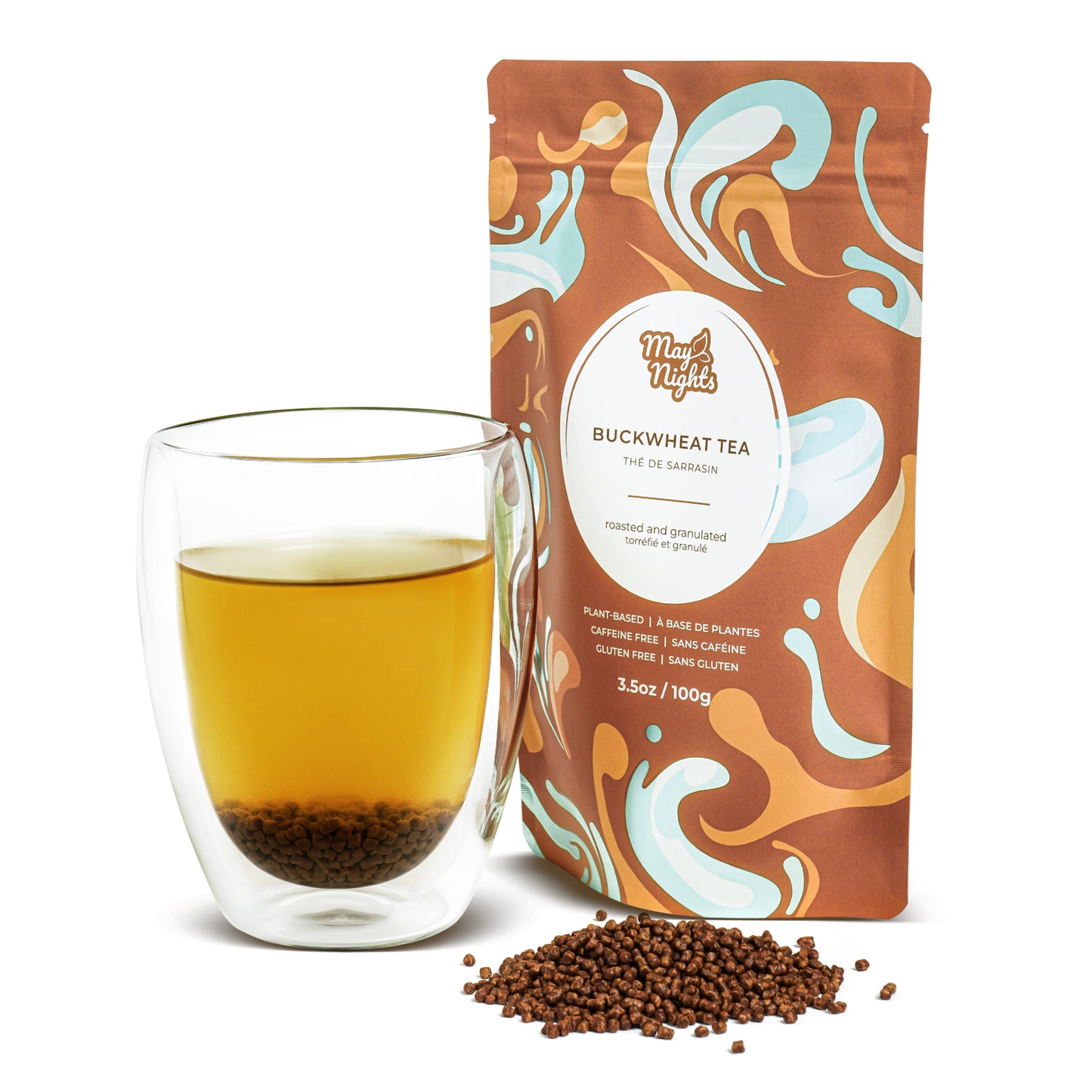 May Knight Roasted Buckwheat Tea (100g) – Caffeine-Free, Gut-Friendly, Gluten-Free - Healthily Ever After