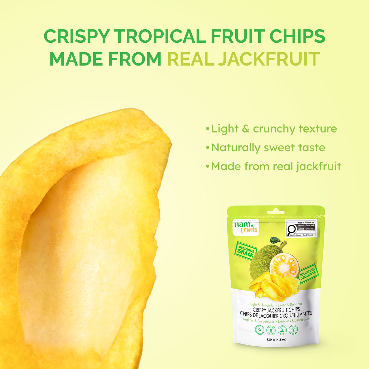 Nam Fruits Crispy Jackfruit Chips 120g – Case of 12