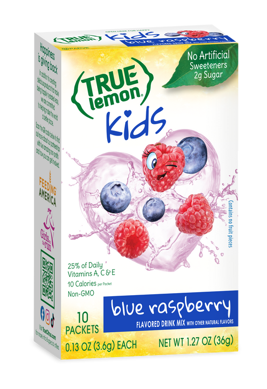 True Citrus Kids Blue Raspberry Lemonade – Healthy Low Sugar Drink Mix