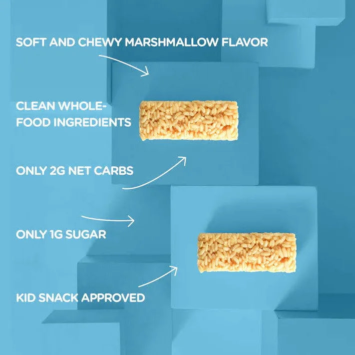 Marshmallow Krisp Protein Bar – Keto Friendly, Low Sugar, High Protein Snack | Sinless Snacks (Single Bar) - Healthily Ever After