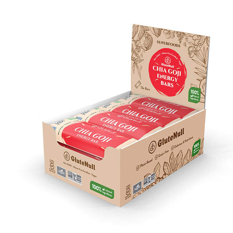 Glutenull Chia Goji Energy Bar 42g – Organic, Vegan, Gluten-Free Superfood Snack - Healthily Ever After