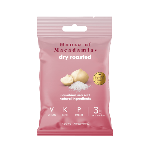 House of Macadamias Dry Roasted Macadamia Nuts – Namibian Sea Salt | 40g or 113g | Keto, Vegan, Low Carb
