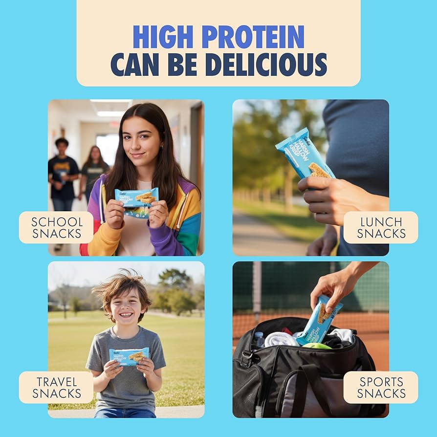 Marshmallow Krisp Protein Bar – Keto Friendly, Low Sugar, High Protein Snack | Sinless Snacks (Single Bar) - Healthily Ever After