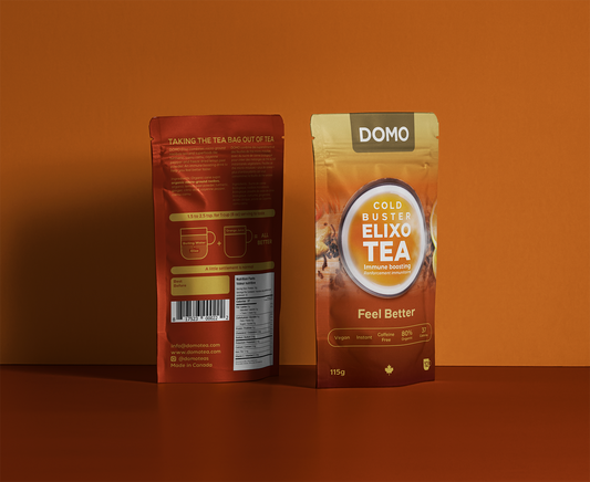 DOMO Elixo Tea – 115g | Instant Micro-Ground Wellness Blend