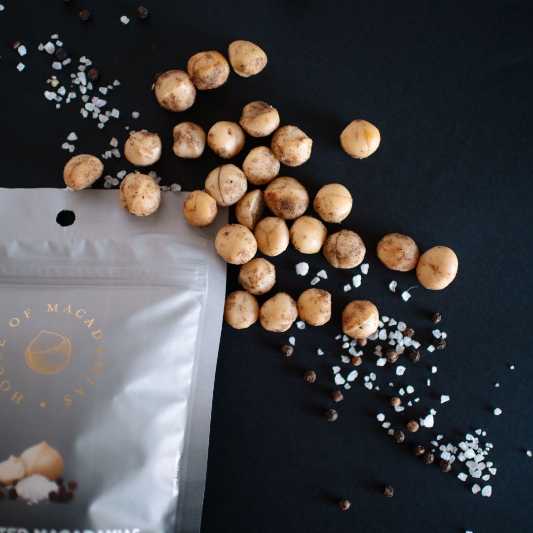 House of Macadamias Dry Roasted Macadamia Nuts – Sea Salt & Black Pepper | 40g or 113g | Keto, Vegan, Paleo