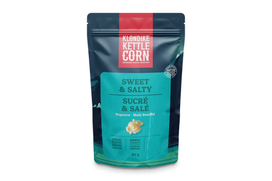 Klondike Gourmet Popcorn – Sweet & Salty | 90g | Vegan, Gluten Free, Handcrafted in Canada