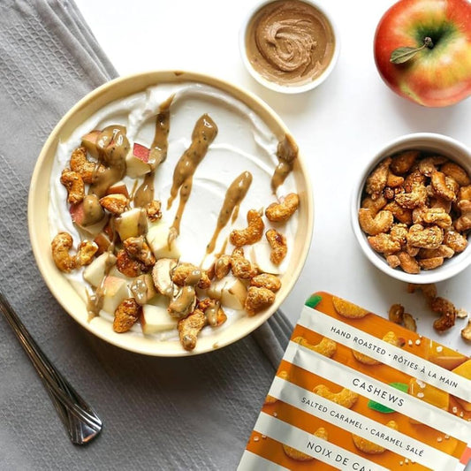 Handfuel Salted Caramel Cashews – Non-GMO, Gluten-Free, Vegan - Healthily Ever After