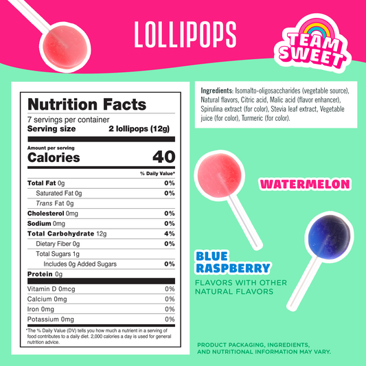 Smartsweets Hard Candies Lollipop 86g – Case of 10