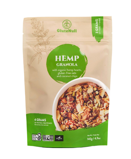 Glutenull Granola – Light Hemp (140g) | Gluten-Free, Vegan & Low Sugar Superfood Snack