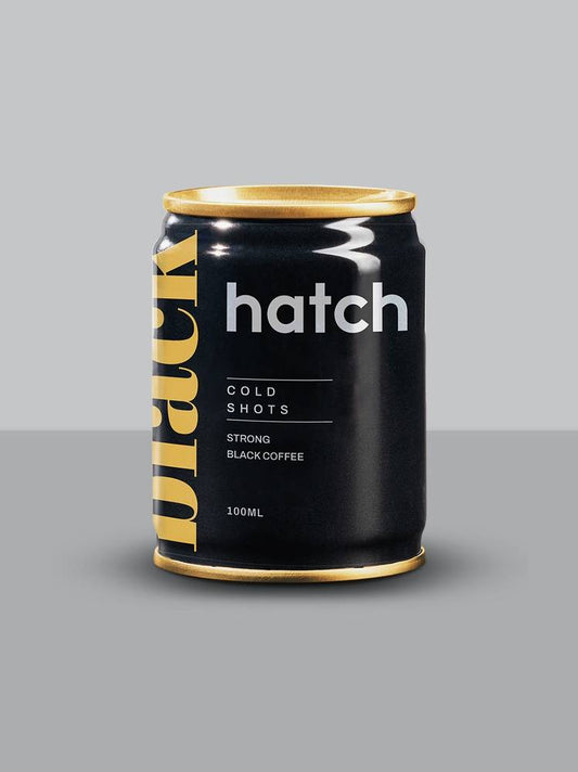 Hatch Cold Brew Cold Shots Black – 100ml | Strong Quad Shot Espresso Cold Brew | Vegan, Sugar-Free, Ready to Drink