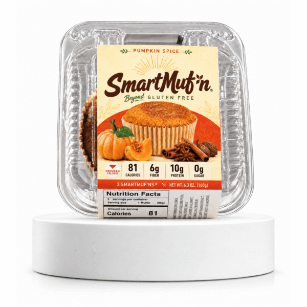 SmartMuf’n Pumpkin Spice Muffins – Low Carb, Gluten Free & Sugar Free, 2 Pack