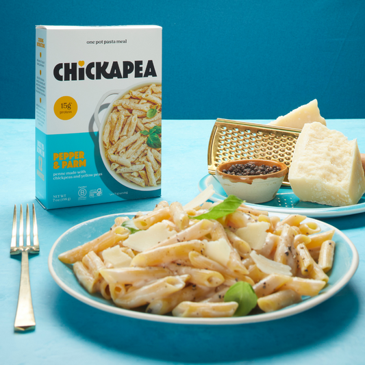 Chickapea One Pot Penne Pepper & Parm Pasta | Cacio e Pepe Inspired, High Protein, Gluten-Free 198g