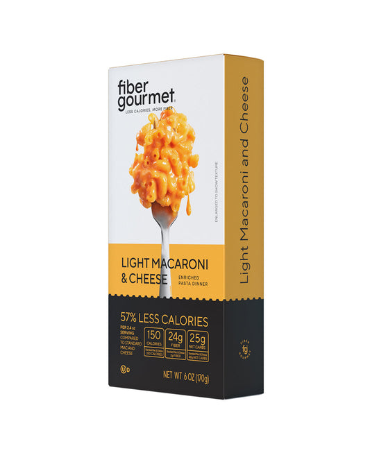 Fiber Gourmet Light Mac & Cheese Pasta – Low Calorie, High Fiber, Guilt-Free Comfort Food (170g)