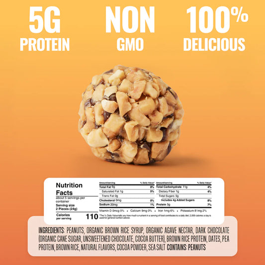 The GFB Dark Chocolate Peanut Butter Bites – Gluten-Free, Vegan Snack (113g) - Healthily Ever After