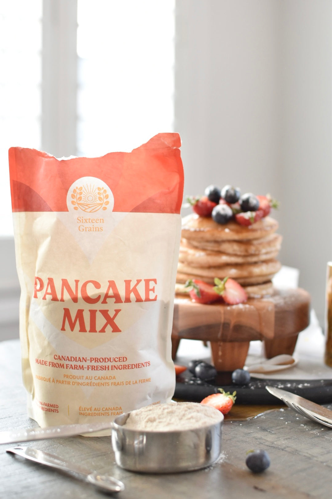 Sixteen Grains Farm-Grown Bake Mixes | Pancake, Purple Pancake & Pizza Mix | No Artificial Additives | Grown & Milled in Saskatchewan | Healthily Ever After