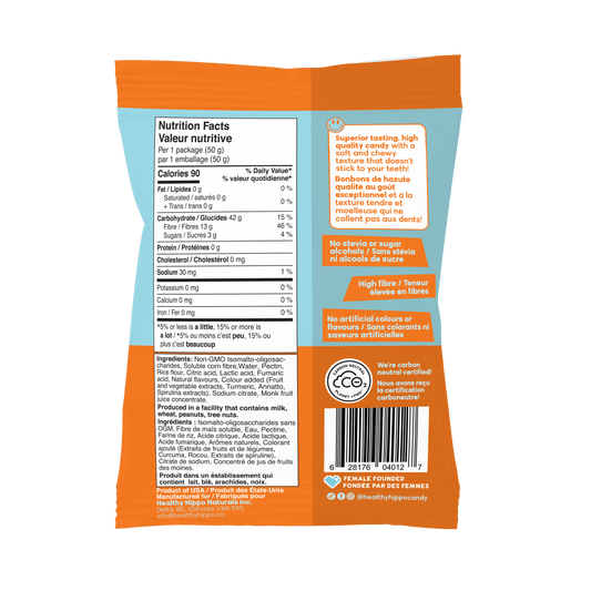 Healthy Hippo Low Sugar Gummies – 50g | Original Fruit Flavours | Vegan, Plant-Based, Monk Fruit Sweetened - Healthily Ever After