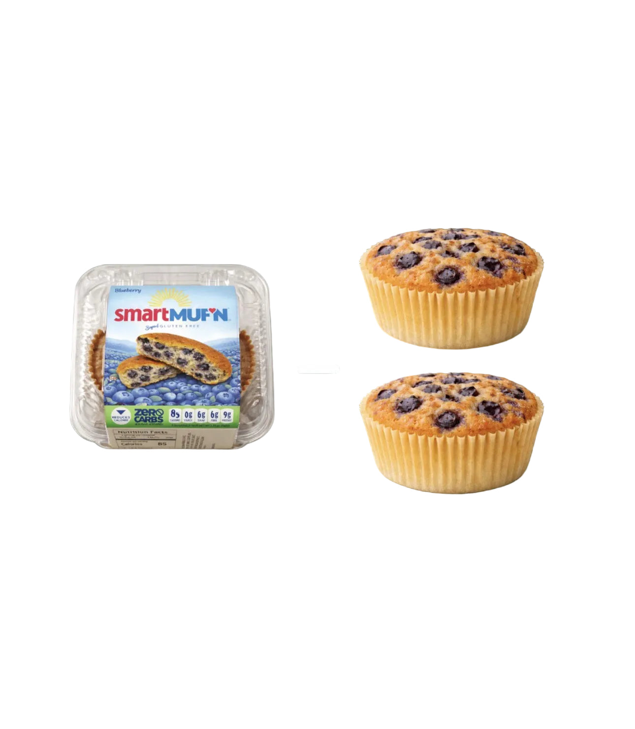 Muf’n intelligent aux myrtilles | Muffin faible en sucre, riche en fibres et avec de vraies myrtilles
