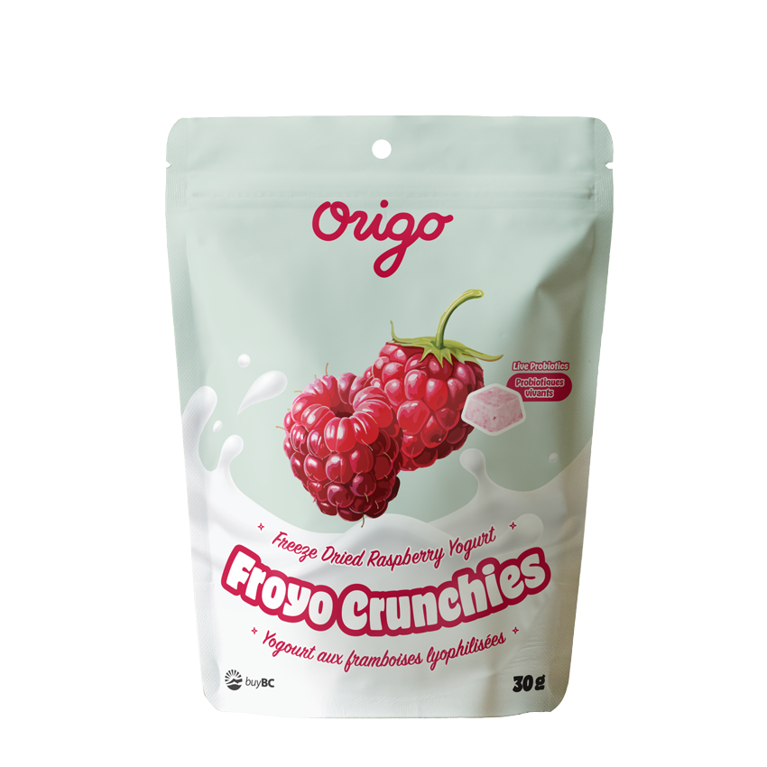 Origo Freeze-Dried Raspberry Yogurt Bites | Probiotic Snack | Grass-Fed Organic Dairy | Crunchy Yogurt Snack | Made in Canada - Healthily Ever After