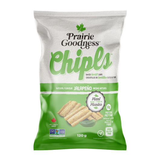 Prairie Goodness Chipls Baked Lentil Chips Jalapeno 120g – Case of 12